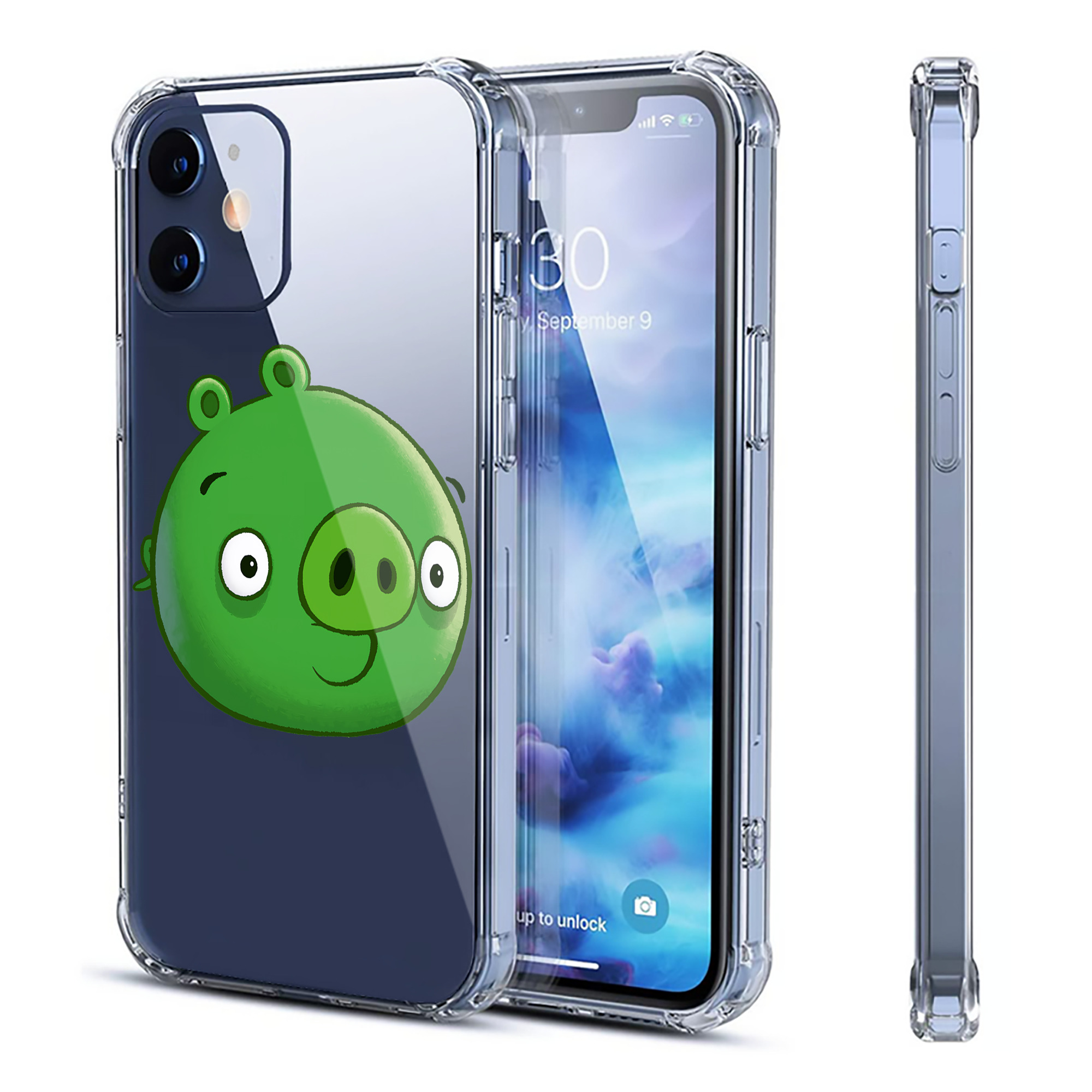 （画像用） Angry Birds アングリーバード 【iPhone 12シリーズ対応】透明スマホケース（クリアソフトケース）